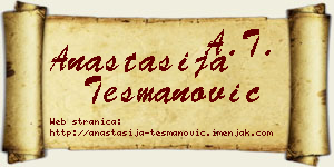 Anastasija Tešmanović vizit kartica